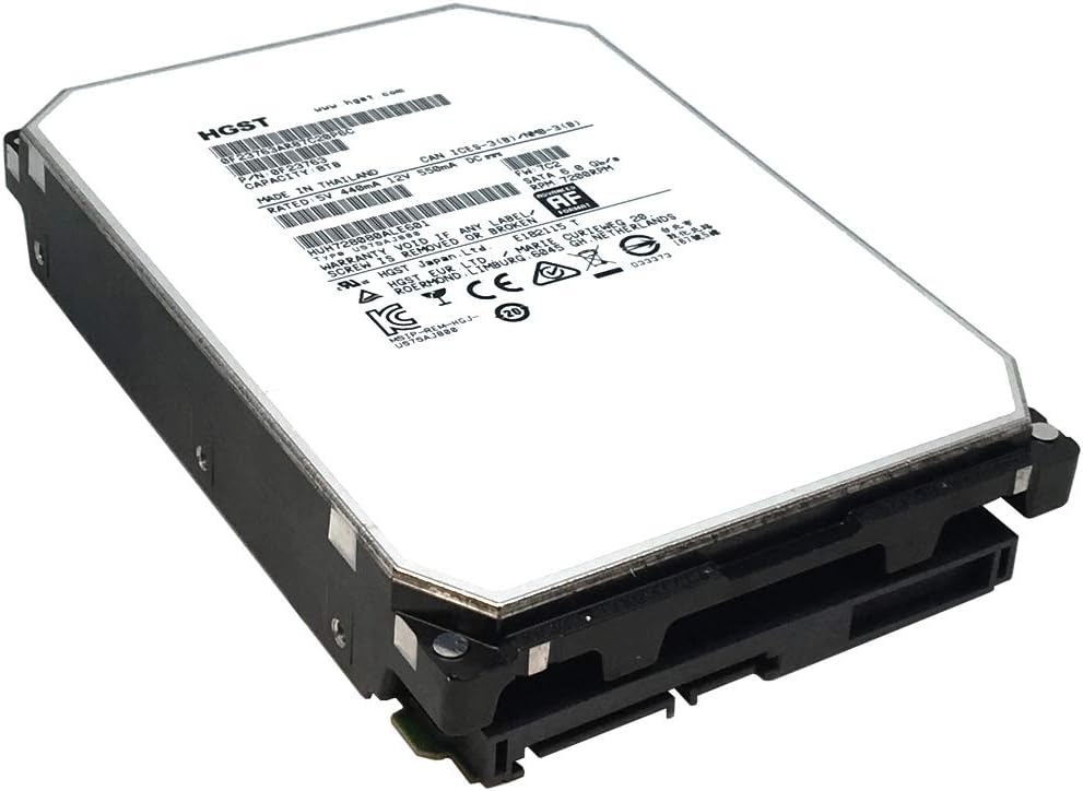 HGST Ultrastar He8 HUH728080ALE601 8TB 7200RPM 128MB Cache SATA 6.0Gb/s 3.5inch Enterprise Hard Drive - 5 Year Warranty (Renewed)