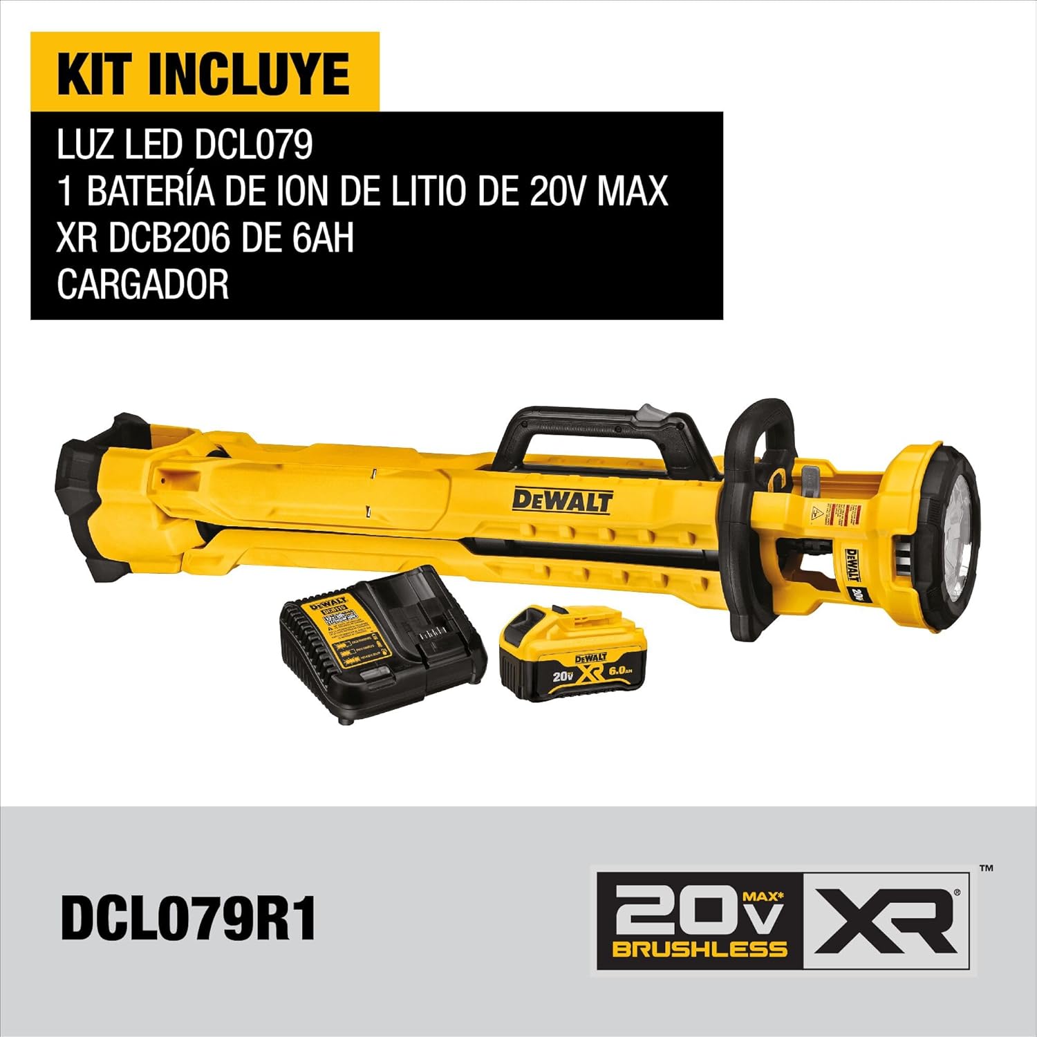 DEWALT DCL079R1 20V Max* Cordless Tripod Light (Kit)