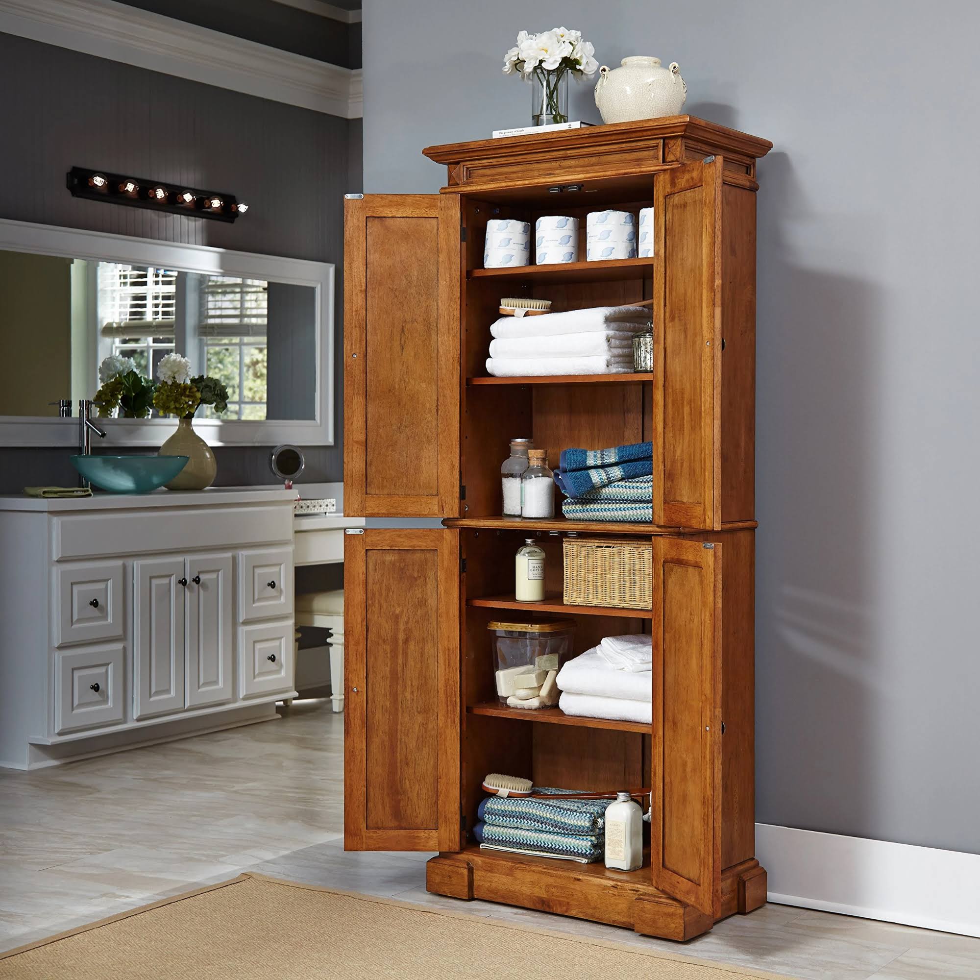 Americana Distressed Oak Pantry by Home Styles