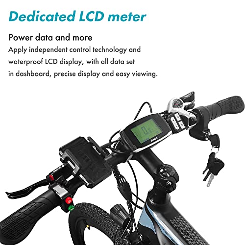 eECO-FLYING Electric Bikes for Adults,29inch Fat Tire electric mountain bicycle,500w 48v hidden in The frame Removable Battery E Bike