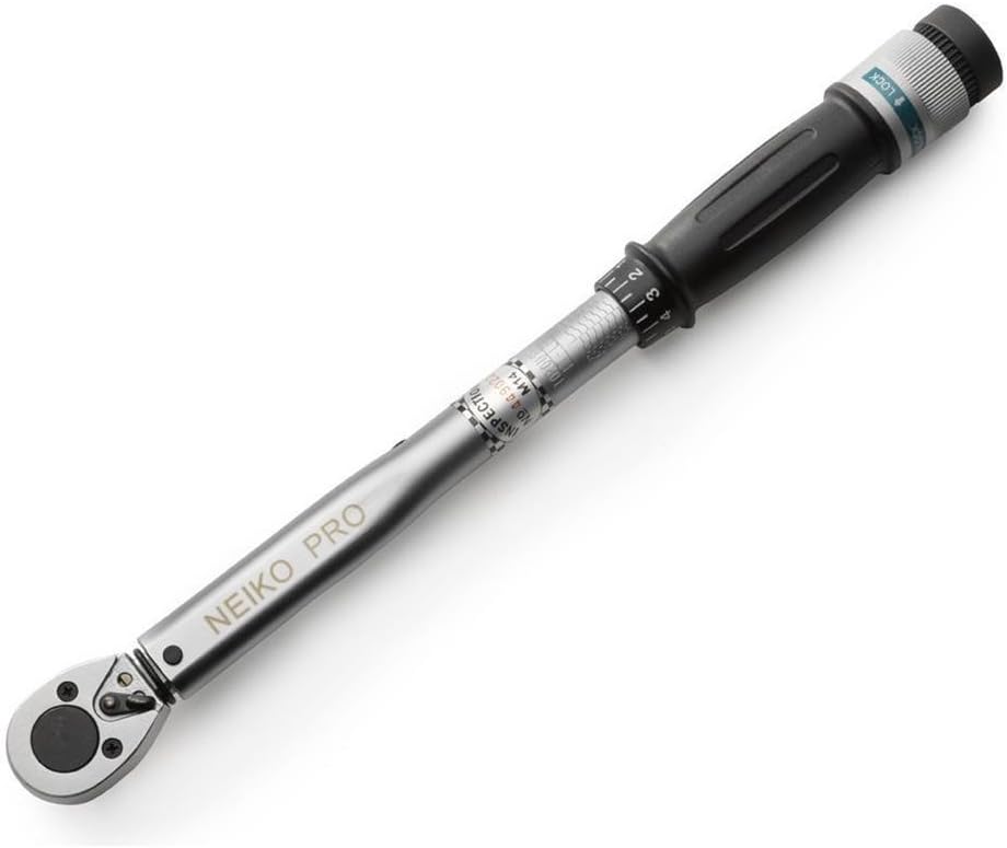 NEIKO PRO 03707B 3/8" Drive Adjustable Click Torque Wrench | SAE | 15-80 Foot-Pound | Chrome Vanadium Steel | 14” Length Pack of 2
