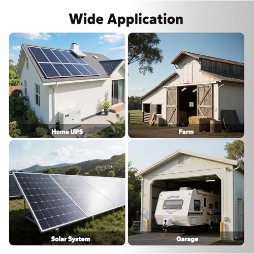 LiTime 3500W Pure Sine Wave Solar Inverter Charger, 48V DC to 120V AC All-in-One Solar Inverter, Built in 80A MPPT Charge Controller, for 48V Lead Acid/LiFePO4 Battery, Home Energy Storage, Off-Grid