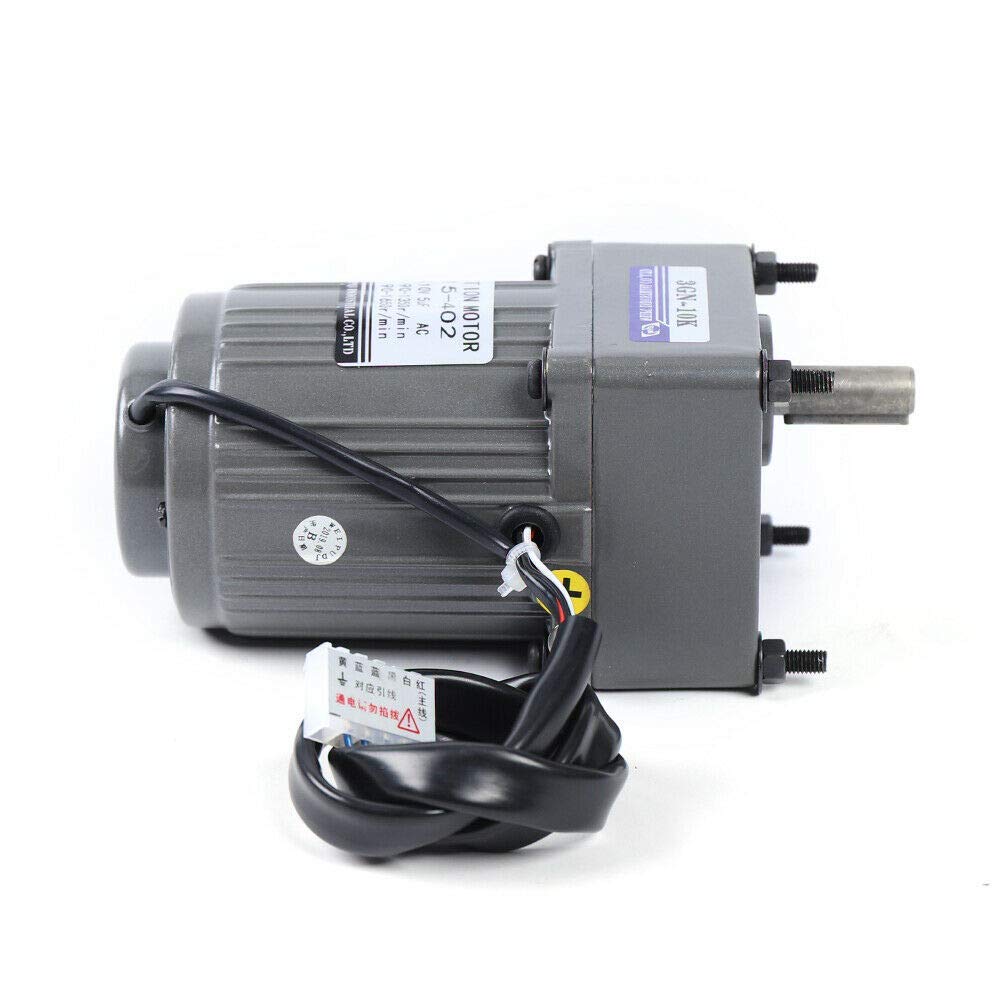 BTDH AC Gear Motor Electric Motor Variable Speed Controller 1:10 125RPM 110V 15W Single-Phase Smooth Operation Long Working Life