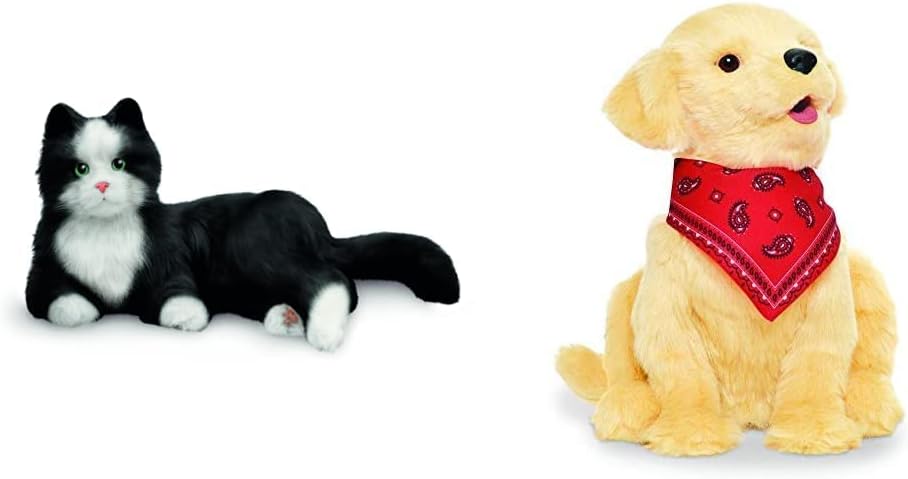 JOY FOR ALL - Silver Cat with White Mitts - Interactive Companion Pets - Realistic & Lifelike