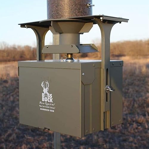 Boss Buck 12 Volt High Torque Motor Automatic Hunting Game Feeder Conversion Kit with Set Timer Holder and Large Swing Door Slinger