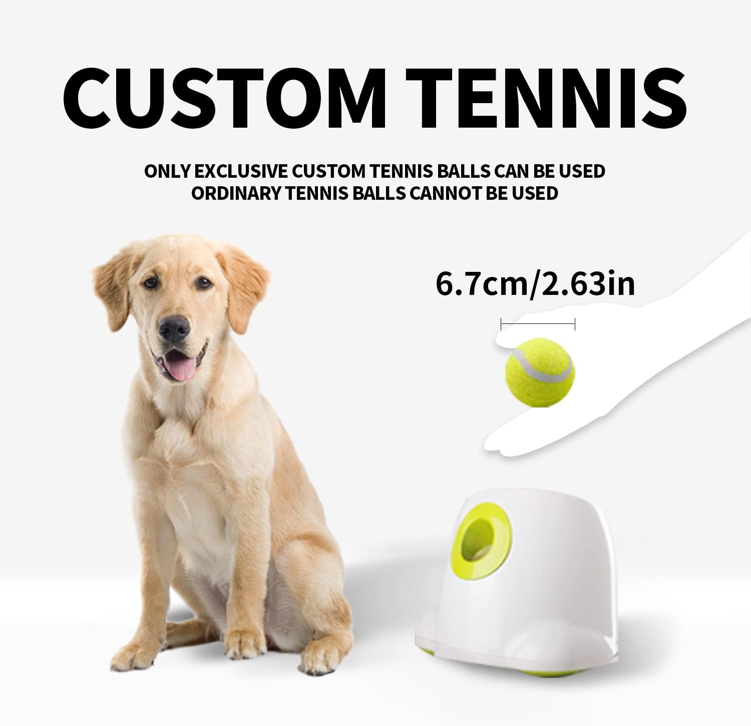 ALL FOR PAWS Dog Ball Launcher Automatic,Automatic Ball Launcher for Dogs,Maxi Ball Thrower for Dogs,Dog Toys Interactive,includes 9pcs Tennis Balls for Dogs