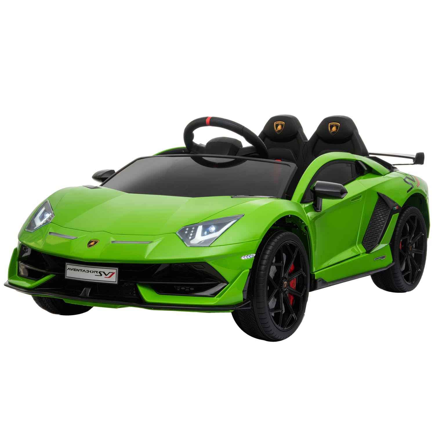 12V Kids Ride on Car Lamborghini Aventador SVJ Green
