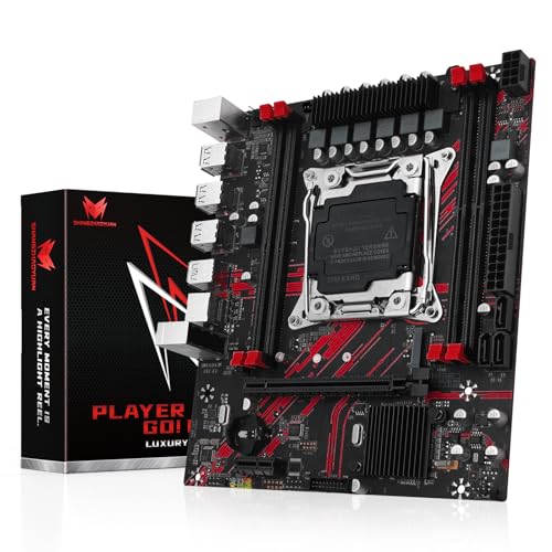 X99 Dual CPU Motherboard LGA 2011-3 Server Motherboard for Intel i7 5th/6th Gen Xeon E5 V3/V4 Series (E-ATX, 8*DDR4 ECC Max 256G, 2*NVME M.2, 2*Gb LAN, SATA 3.0, PCIe 3.0)