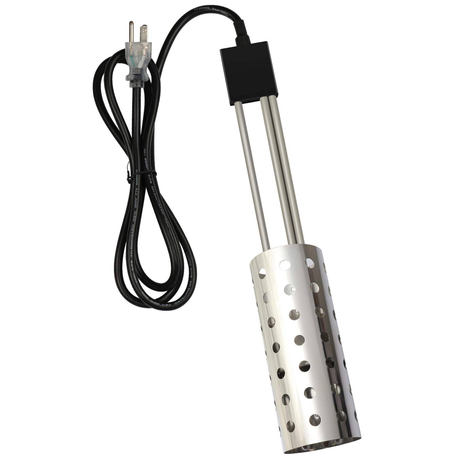 Gesail 1000W Electric Immersion Heater, UL-Listed Bucket Water Heater with 304 Stainless-Steel Guard, Submersible Bucket Heater