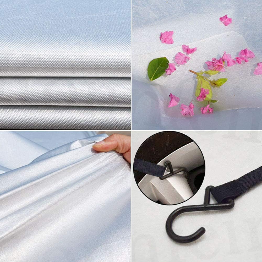 Konnfeir Half Car Cover with Cotton All Weather Car Body Covers Outdoor Indoor for All Season Waterproof Windproof Dustproof Snowproof Universal Car Half Cover (Fit Hatchback Length 158'' to 173'')