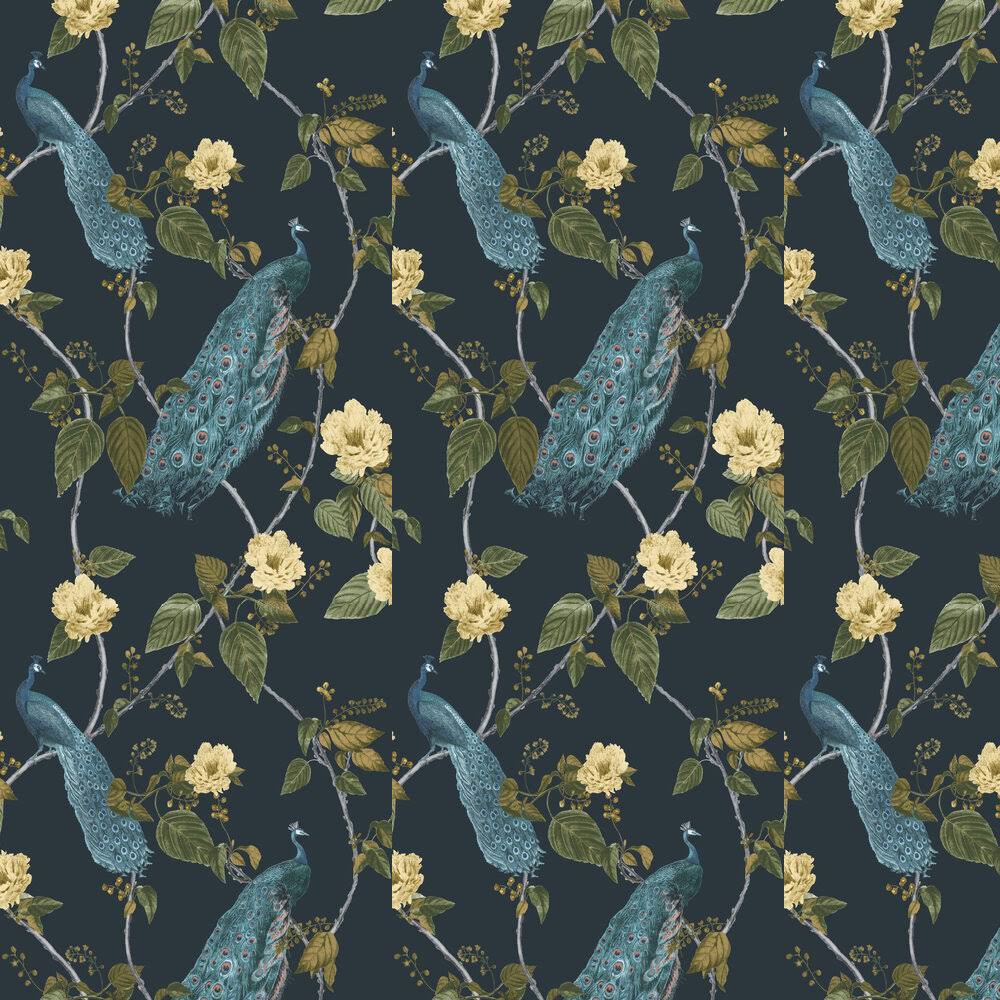 Graham u0026 Brown Resplendence Navy Wallpaper
