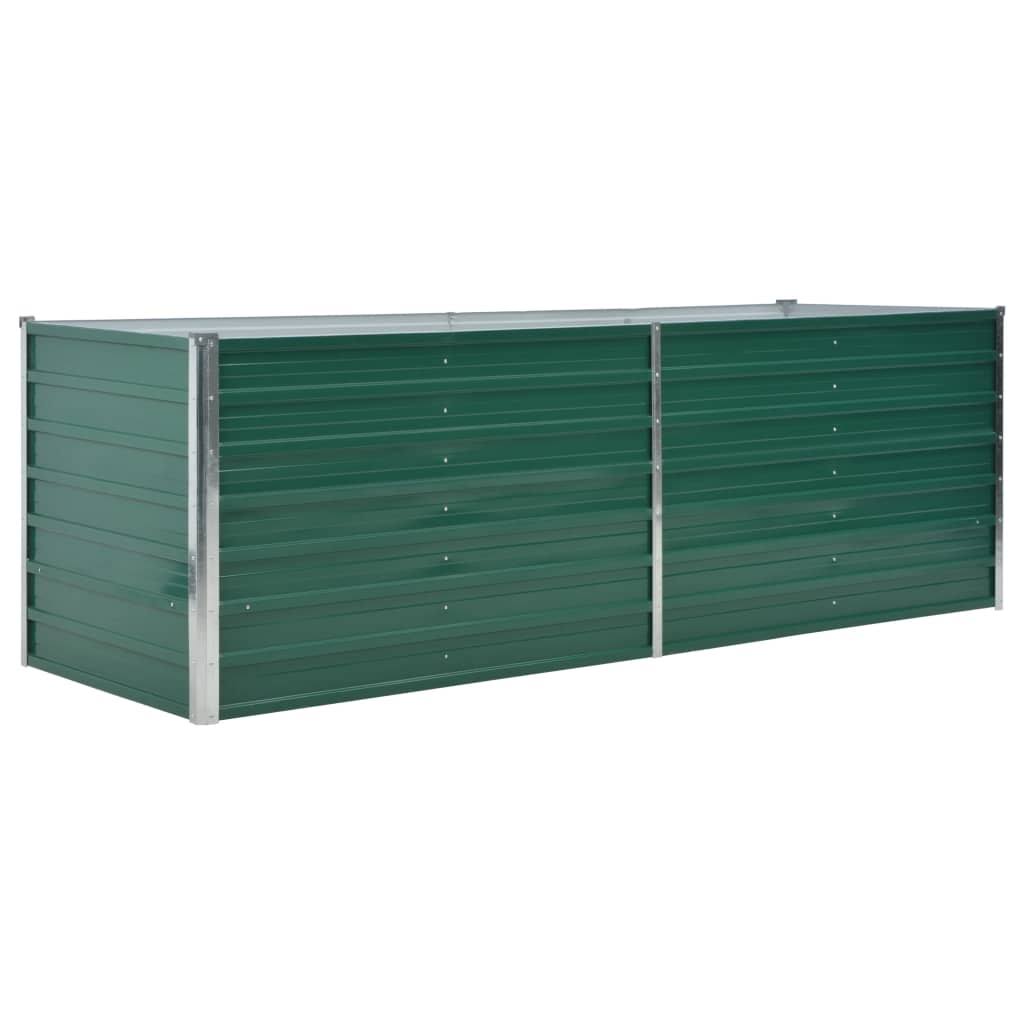 vidaXL Garden Raised Bed Galvanized Steel 126x22x31.5x22x31.3x22 Gray