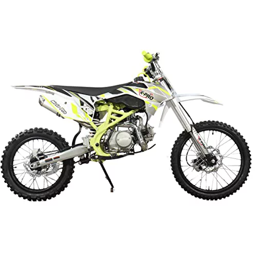 X-Pro Brand New 125cc Gas Pit Dirt Bike with 4 Manual Transmission, Kick Start, Big 19"/16" Tires
