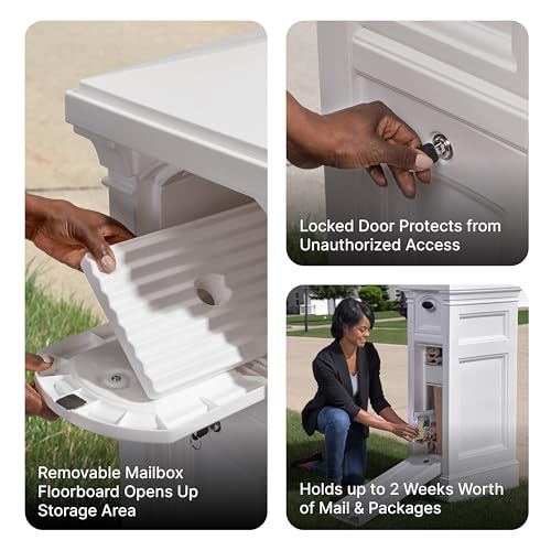 Step2 5005BL Atherton Reserve Storage Onyx Black Mailbox