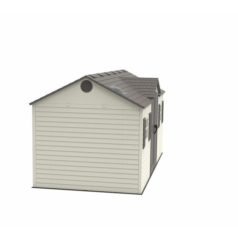 Dual Entry 15 ft. W x 8 ft. D Plastic Storage Shed