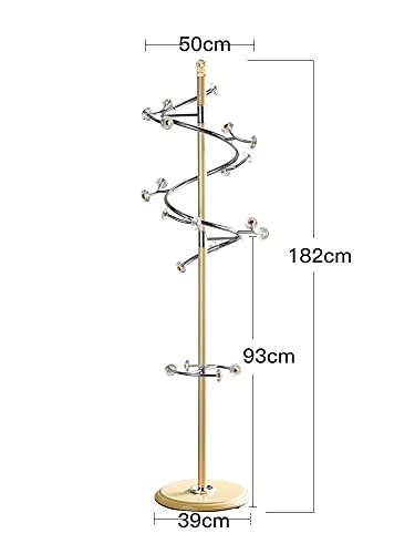 Home Furnishing Coat Rack Floor Hanger Hanger Floor Bedroom Stainless Steel Coat Rack Clothes Rack Household Single Coat Rack Hat Hanger (Color : White Double Ball 4.5cm)