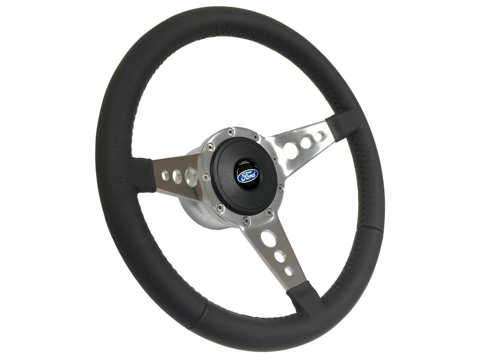 1968-91 Ford Passenger / Truck S9 Leather Steering Wheel Kit, 3 Spoke-Holes