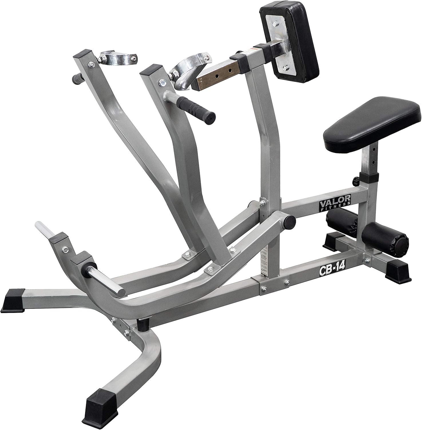Valor Fitness Seated Row Machine - Back Chest Workout - Plate Loaded- Independent Converging Arms - Multi Grip Positions - Rotating Handles- includes 2" Plate Adapters - Home Gym Max 400 lbs