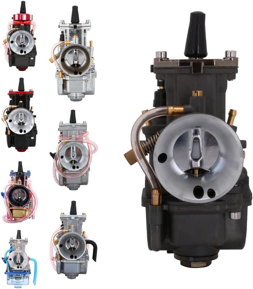 PWK 32mm Carburetor Motorcycle Power Jet Carb Racing Performance Universal For 125cc to 200cc Pit Dirt Bike Motocross Enduro On/Off Road ATV Quad Scooter Black