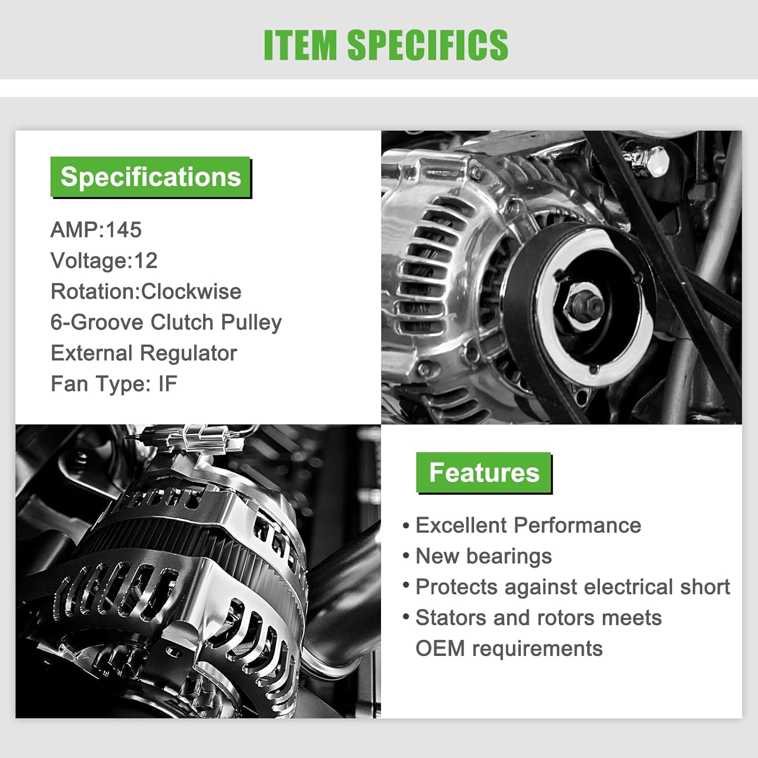 NOTUDE 1Pcs Alternator for Pacifica 2004-2006 11063 Vehicle AC Generator