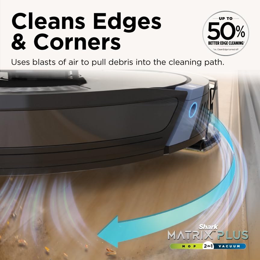 Shark AV752 ION Robot Vacuum, Tri-Brush System, Wifi Connected, 120 Min Runtime, Works with Alexa, Multi Surface Cleaning, White