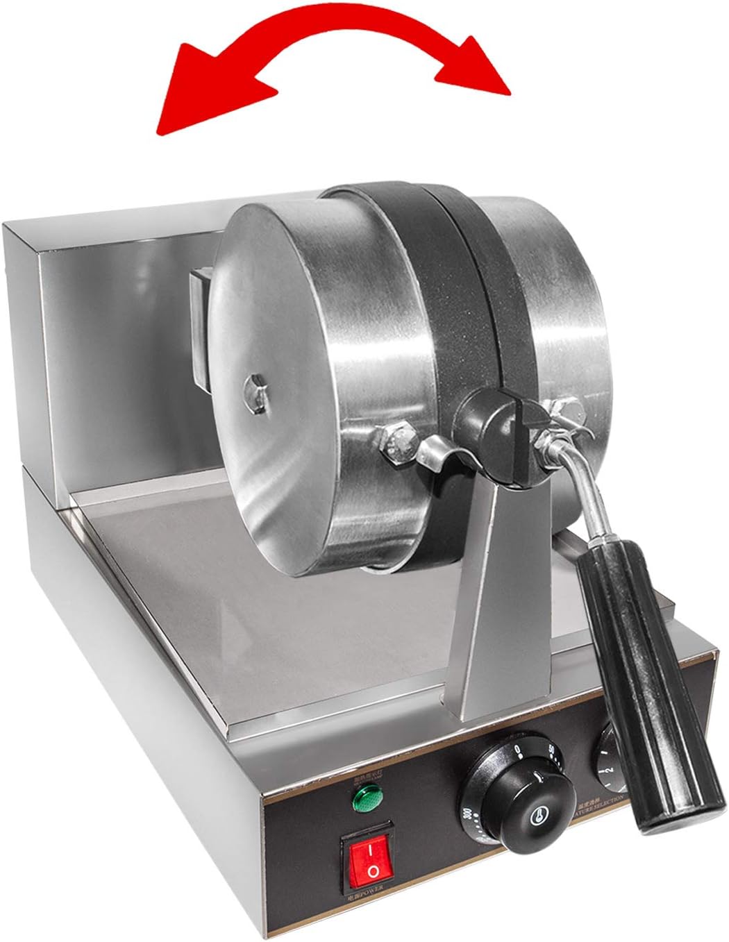 Belgian Waffle Maker Thick | Commercial Flip Waffle Iron | Stainless Steel | Rotating Mechanism (budget version) | 110V