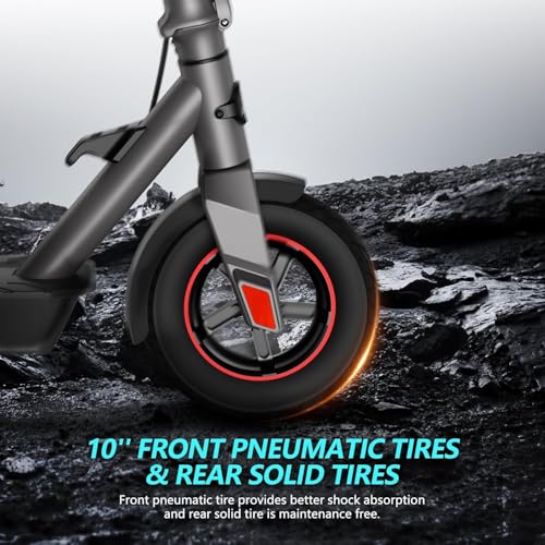SISIGAD Electric Scooter Adults 10" Tires, 600W Peak Motor, Max 22 MPH Speed, 30 Miles Long Range, Portable Folding E-Scooter for Commuting with Dual Brakes, LCD Display APP Control