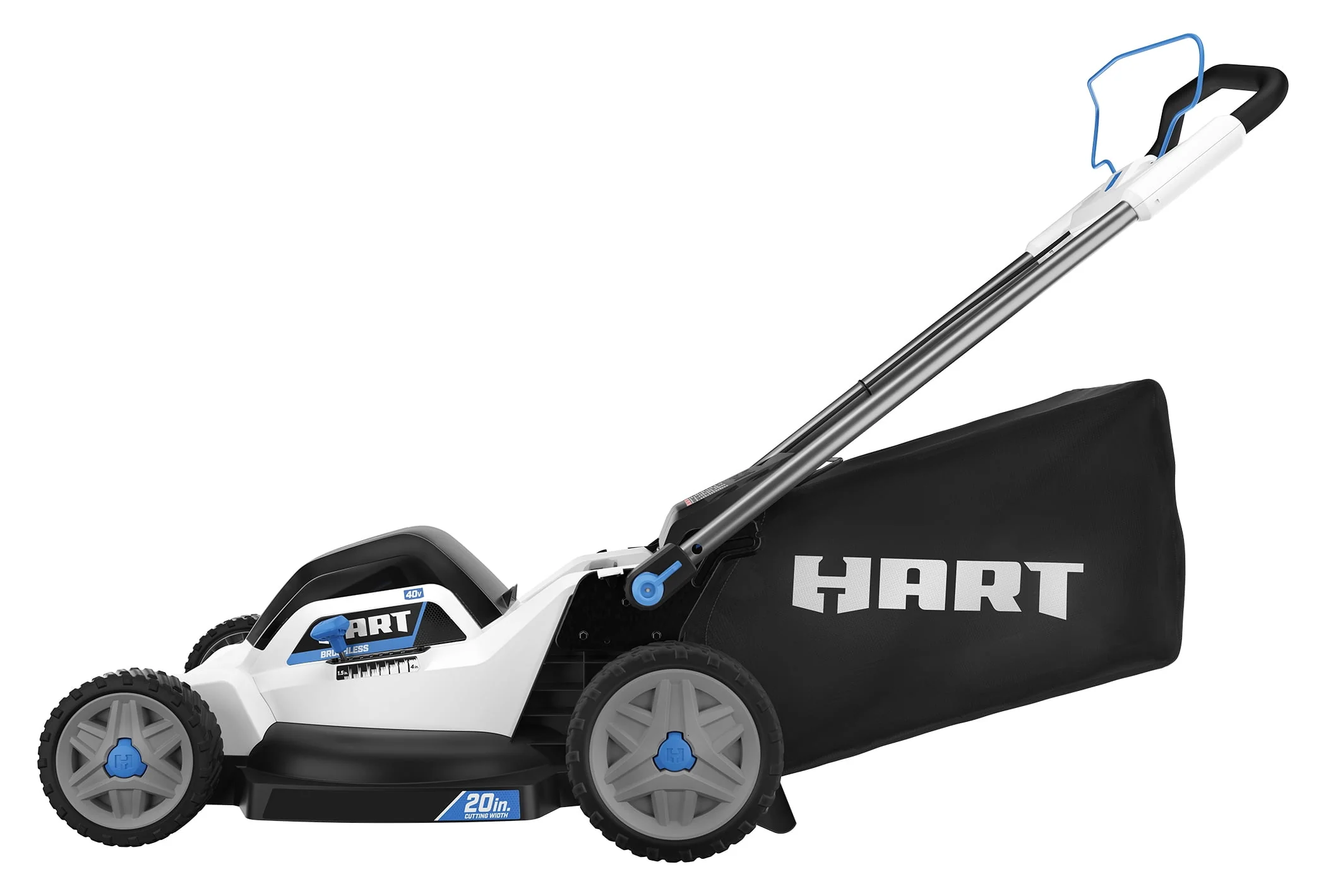 HART 40-Volt 20-inch Cordless Brushless Push Mower Kit, (1) 6.0Ah Lithium-Ion Battery