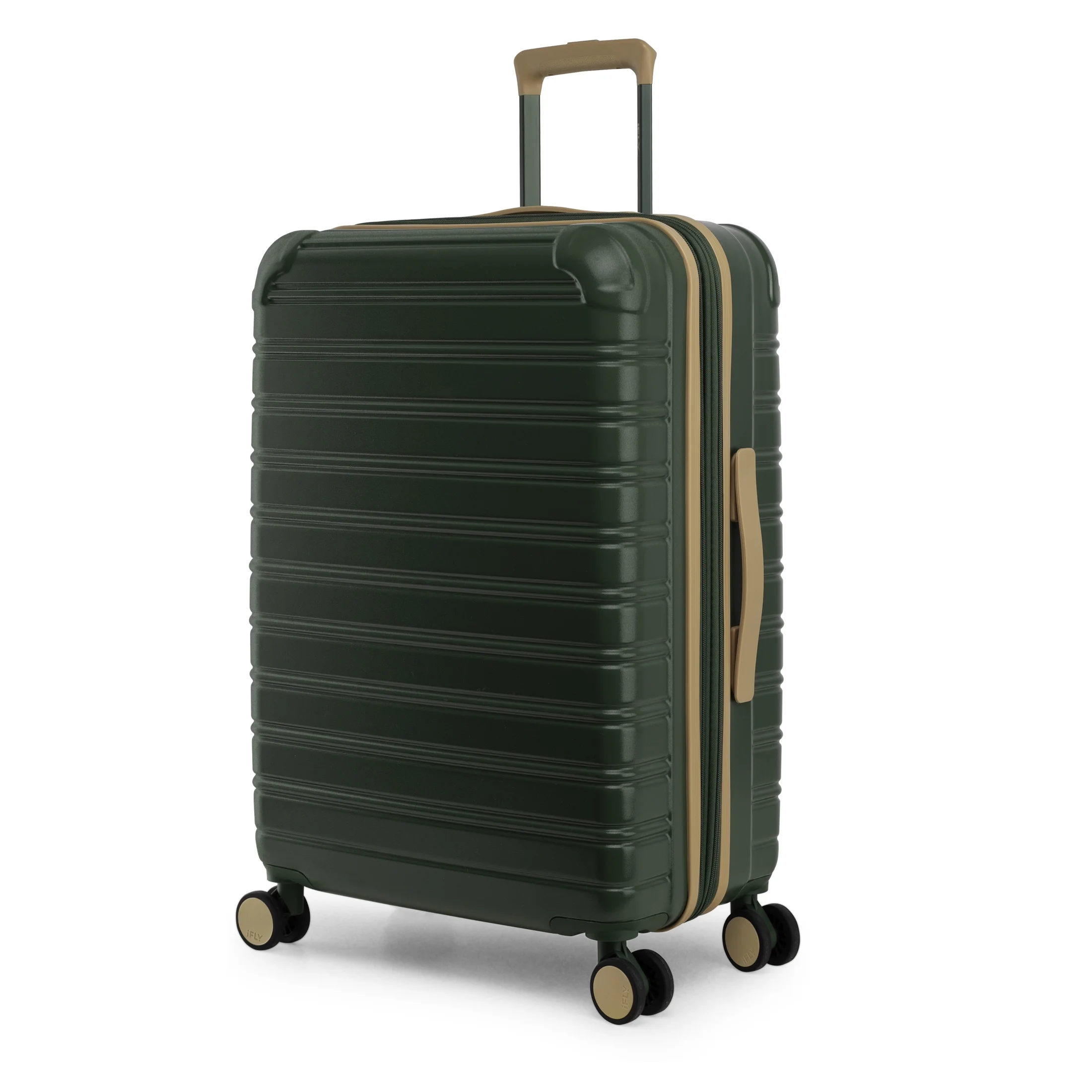 iFLY Hardside Fibertech Limited Edition Collection 2-Piece Set, 20" Carry-on and 28" Checked Luggage, Evergreen