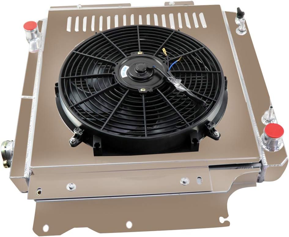 ALLOYWORKS 3 Row Full Aluminum Radiator Fan Shroud Kit For Jeep Wrangler YJ/TJ 2.4L-4.2L Engine 1987-2006