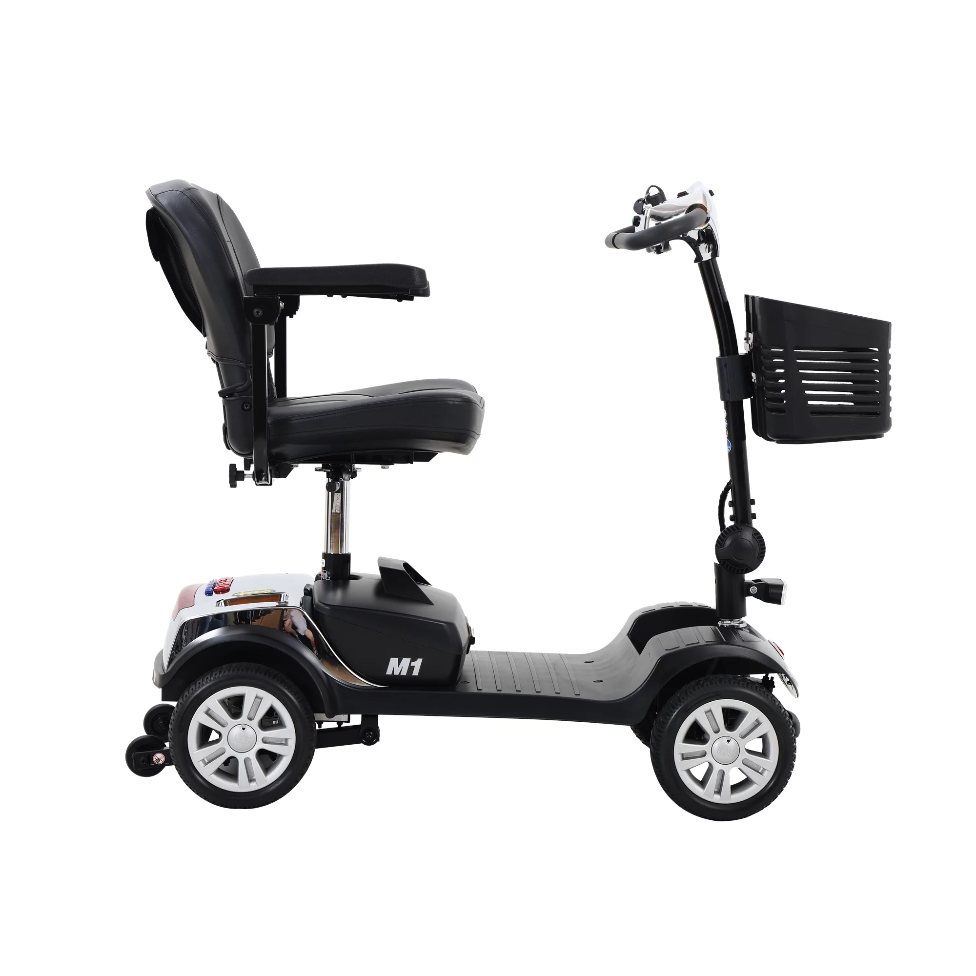 Travel Mobility Scooter, Heavy Duty Electric Scooters with 4 Anti-Tip Wheels, Compact Lightweight Mobility Scooters for Senior Adults Elderly, Foldable Mobility Scooter, Holds 300lbs, Purple