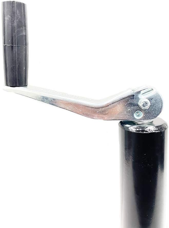 Southwest Wheel 5,000 lbs top Wind A-Frame Trailer Jack w/Zinc Round Tube Foot Plate Pack of 2