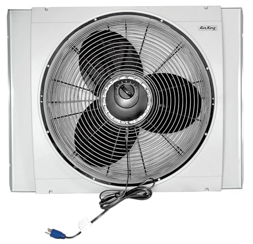 Air King 9166F 20" Whole House Window Fan, Gray