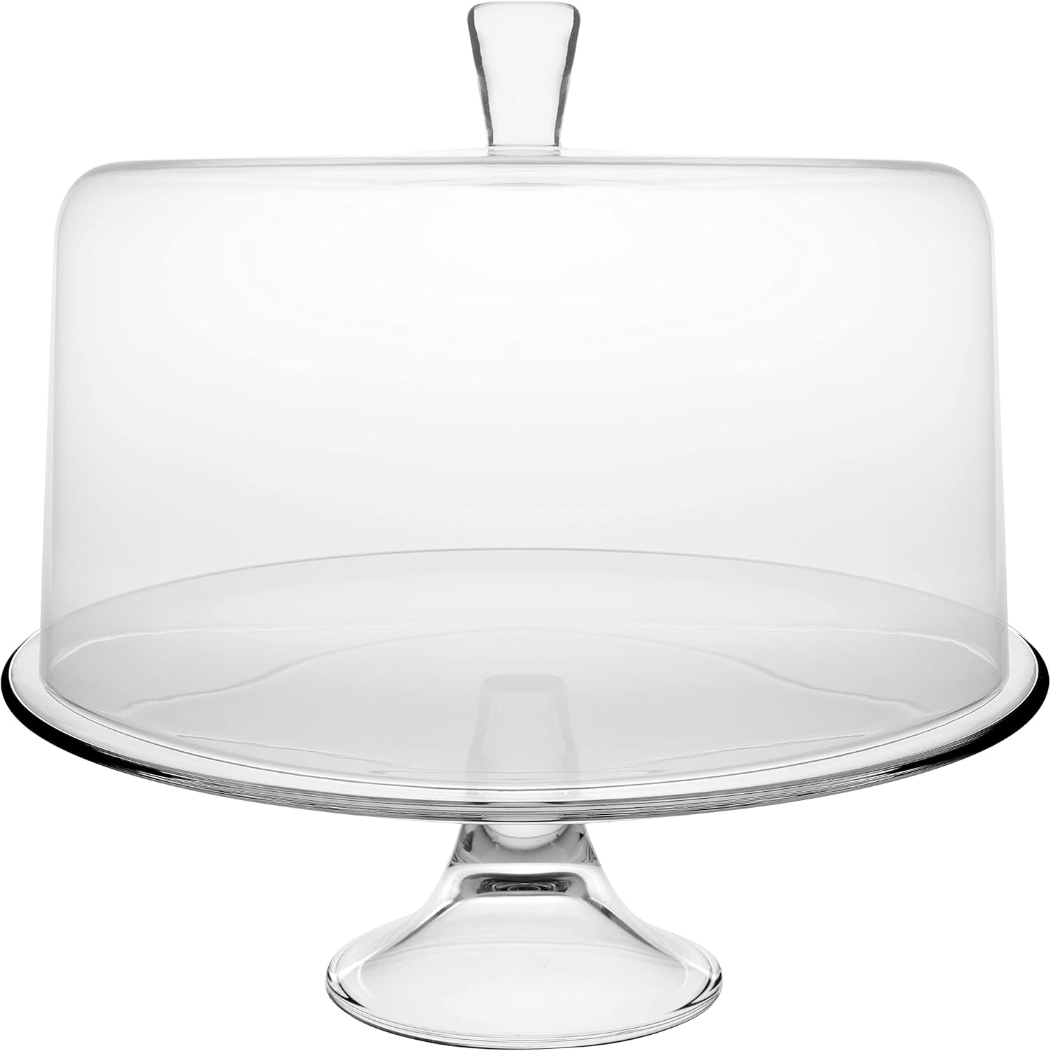 Glass Footed Cake Stand Dome-13 d-Dome is 11.5" d 13" Clear Round 2 Piece Dishwasher Safe