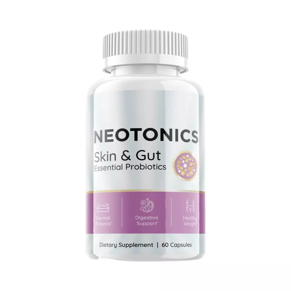Neotonics Piel & Gut Probiotic Pastillas, Gut Heath- 60 Tapas - Kansas Nuitrition - HNZSDS