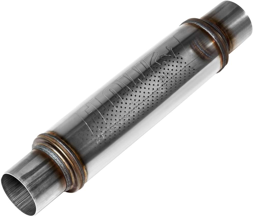 Flowmaster 71415 2.25"In(C)/Out(C) Flow Fx Muffler, Round, 14", brushed Pack of 2