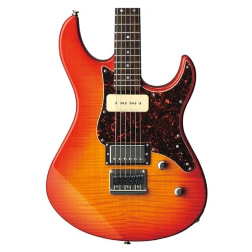 YAMAHA 6 String Solid-Body Electric Guitar, Right, Translucent Black, 612VII (PAC612VIIFM TBL)