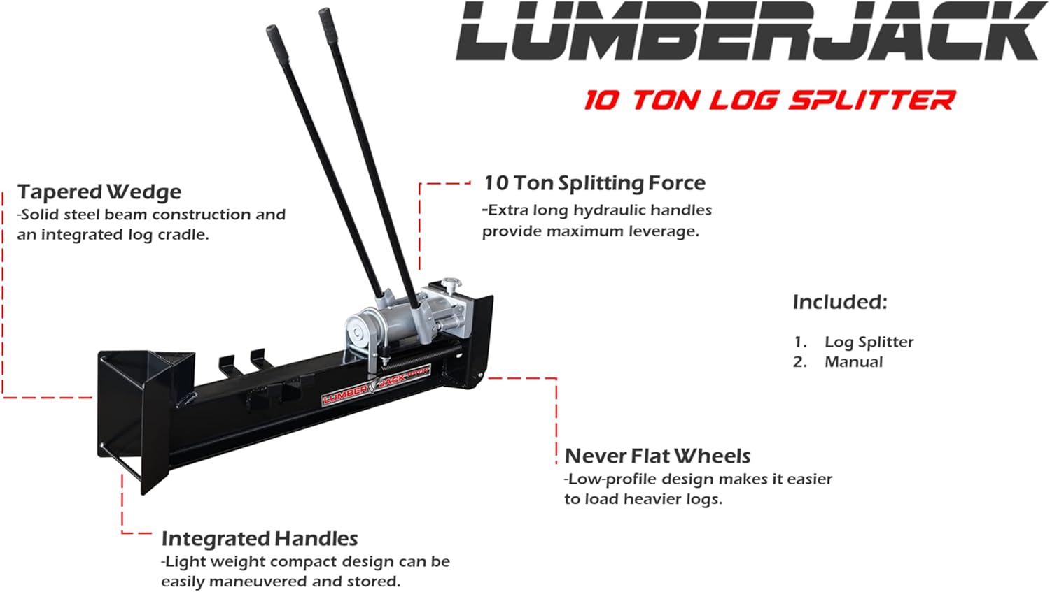Lumber Jack 10 Ton Manual Log Splitter