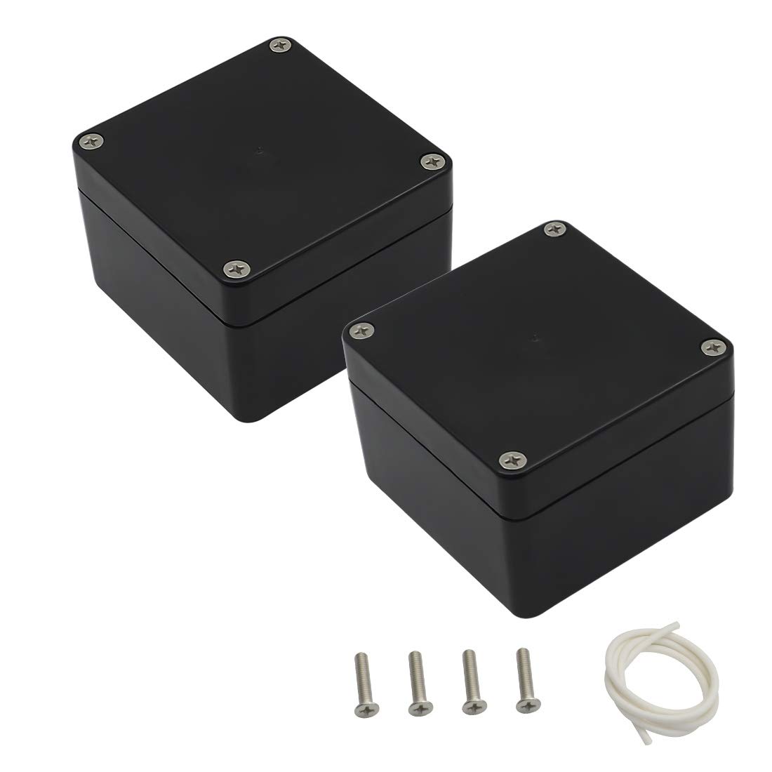 LeMotech ABS Plastic Electrical Project Case Power Junction Box, Project Box Black 10.4" x 7.2" x 3.7" (263 x 182 x 95 mm)(Pack of 1)