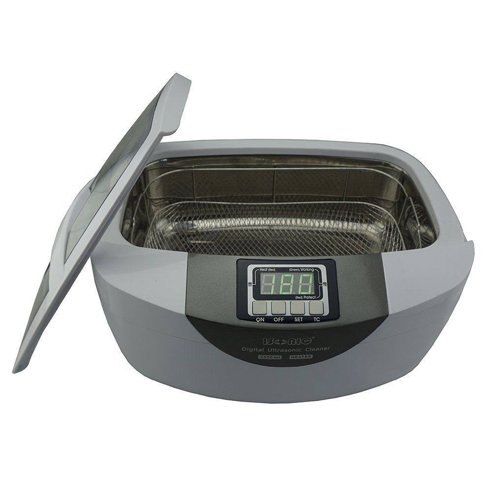 Isonic P4820-WSB Commercial Ultrasonic Cleaner, 2.6Qt/2.5L, White Color, Stainless Steel