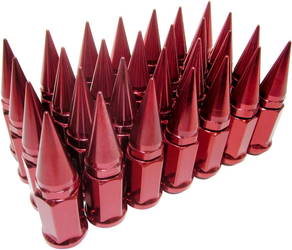 32 pc Universal 2pc Extended Spike Lug Nut M12x1.5 Conical Seat Hex 3/4