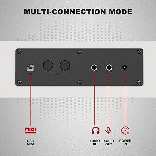 UMOMO UMP-716 88 Key Weighted Keyboard Piano with Piano Bench, Beginner Digital Piano Full Size Heavy Hammer Weighted Action Electric Piano Keyboard with USB & MIDI, Black