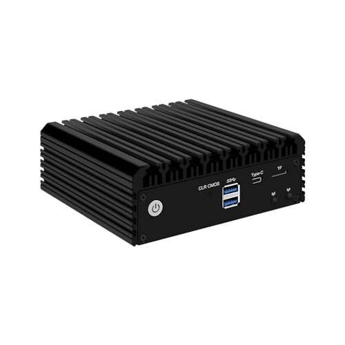 HUNSN Micro Firewall Appliance, Mini PC, OPNsense, VPN, Router PC, AES-NI, 4 x Intel 2.5GbE I226-V LAN, 4 x USB, HDMI, SIM Slot, Console