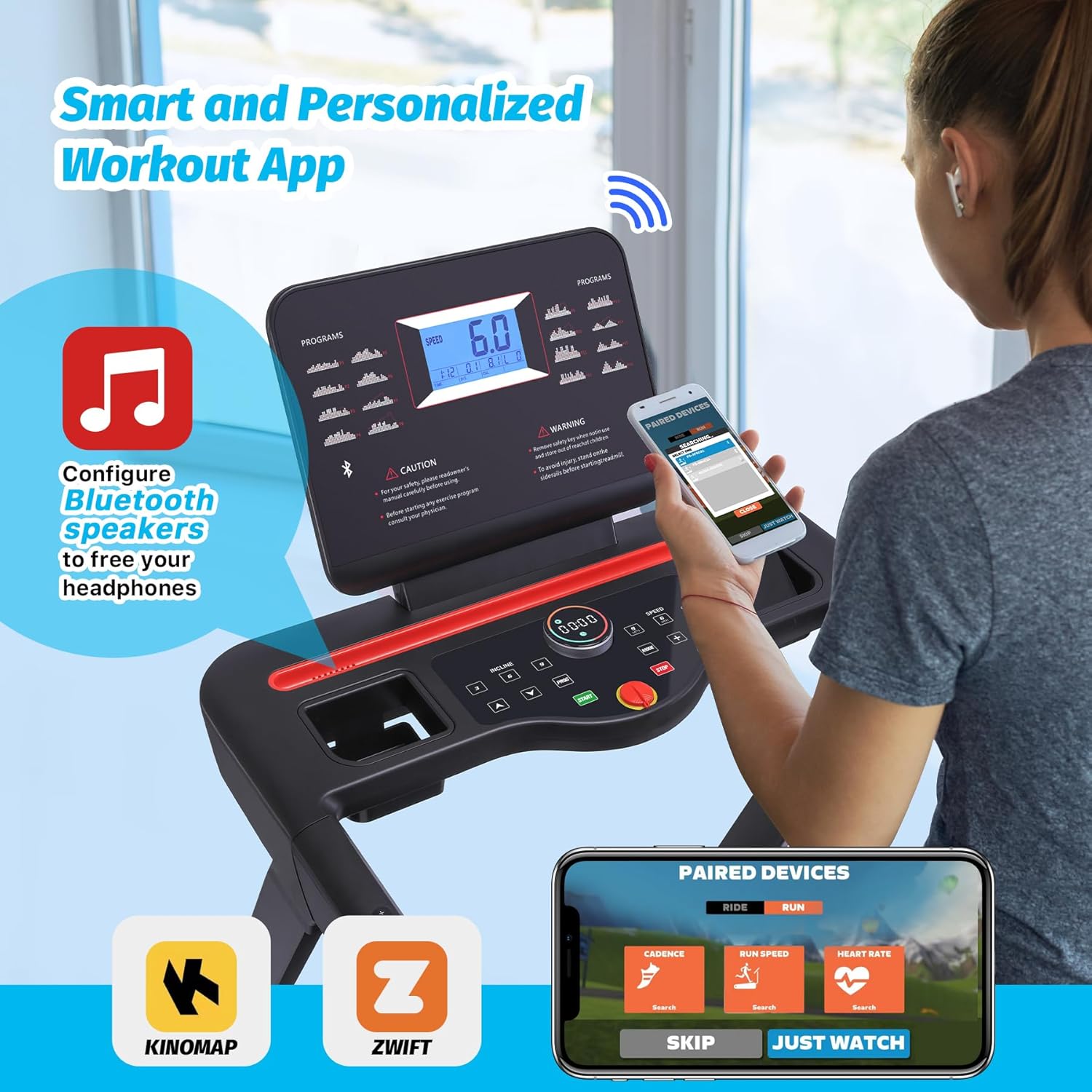 Treadmill with Auto Incline,Running Machine with Heart Sensor,3.5 HP Quiet Brushless,8.7 MPH, Shuttle Buttons,48*18in Running Area,Folding Treadmill for Home Office Indoor Cardio Exercise