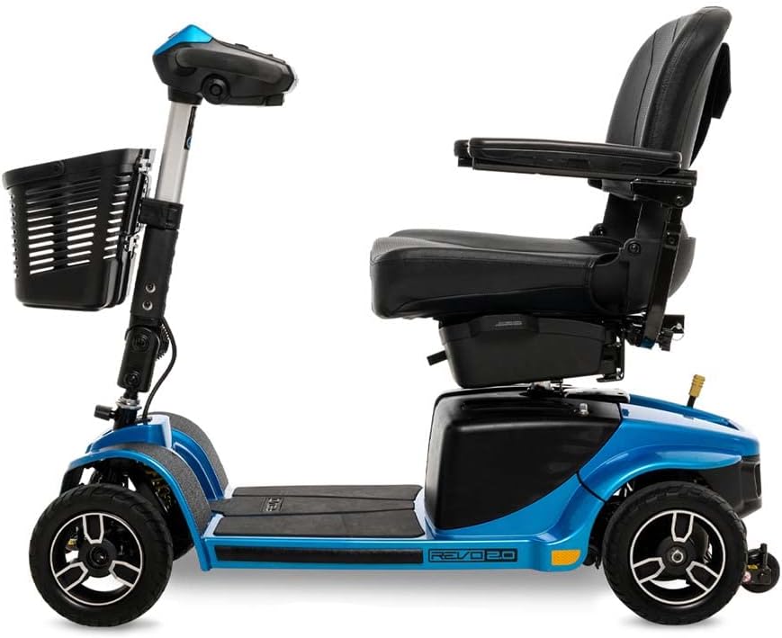 Pride Mobility Revo 2.0 4 Wheel S67 Mobility Scooter, Outdoor 4-Wheel Travel Electric Mobility Scooter for Adults, 400 lbs. WC, Up to 5.2 MPH, 12.8 or 17.4 Miles Range Per Charge