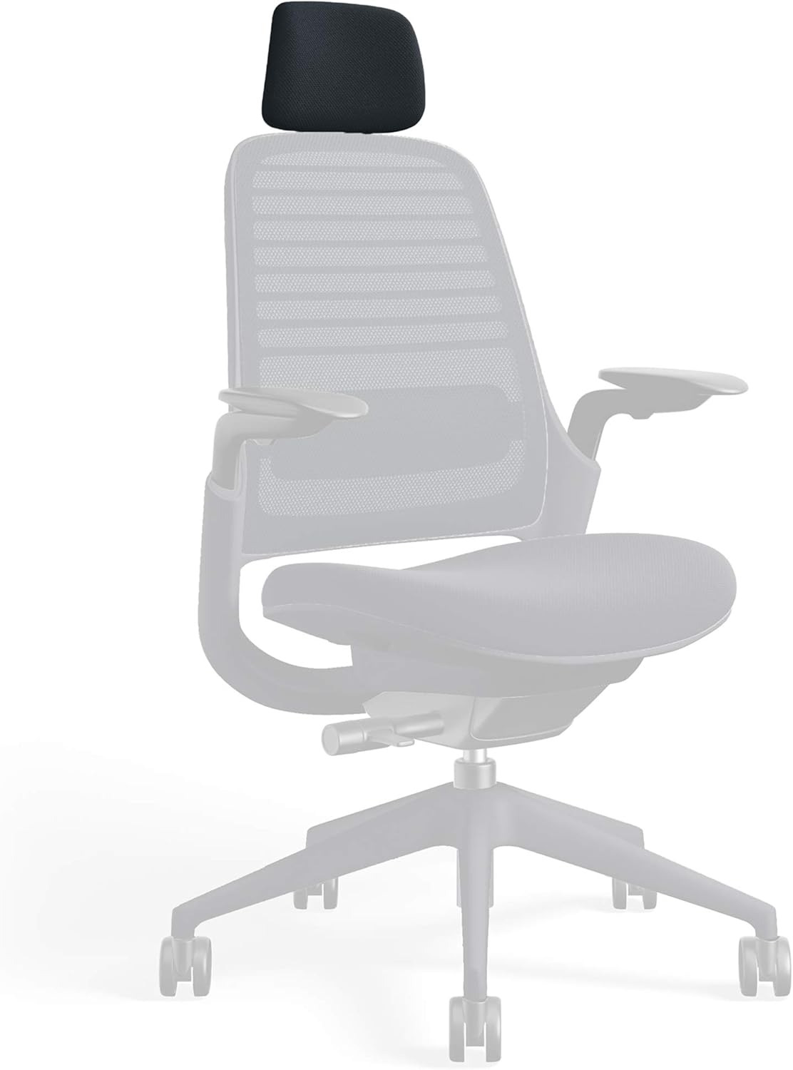 Headrest for Series 1 Task Chair by Steelcase | Black Frame, 3D Microknit Fabric | Add-On Part Only (Malt)