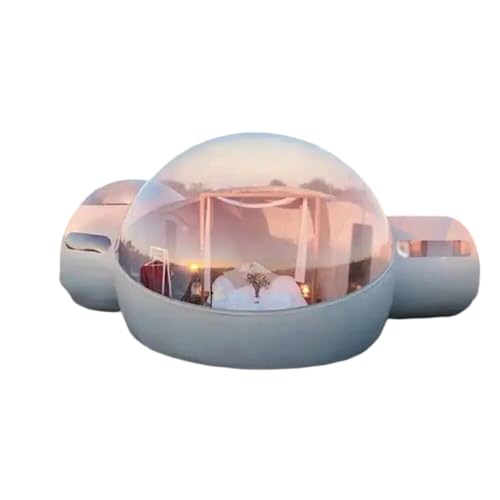 Inflatable Bubble Tent with 2 Rooms Dome Tunnel Camping Event House Outdoor Big (16.5ft Diamater + 8ft Rooms)