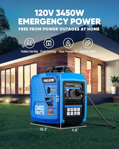 4000 Watt Inverter Generator, 120V Gas Powered Generator Super Quiet, RV Ready/EPA for RV, Camping and Home