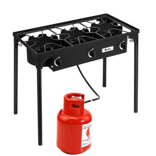 225000 BTU Propane Stove 3 Burner GAS Outdoor Portable Camping Party BBQ Grill