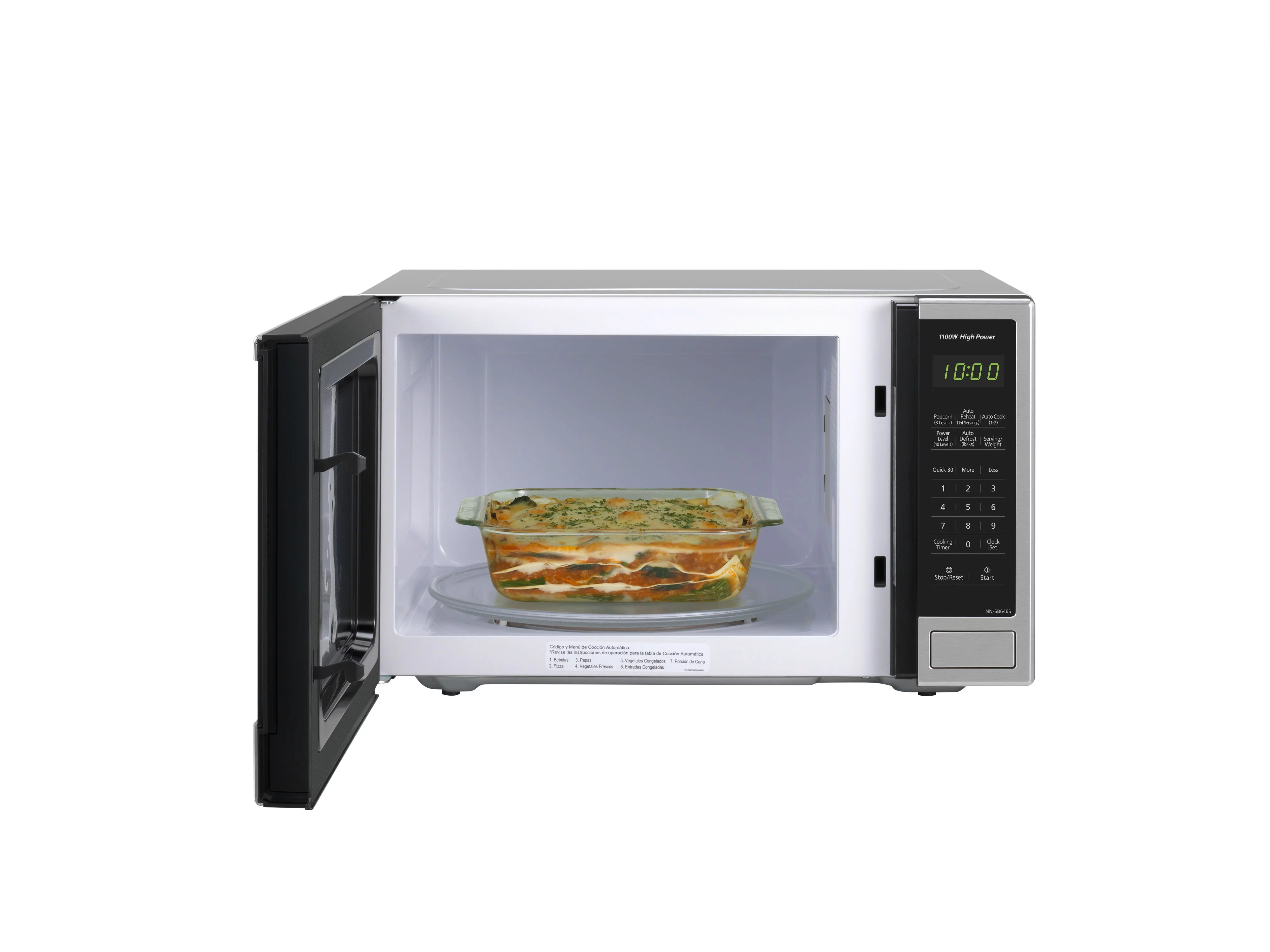 Panasonic 1.3 Cu. Ft. 1100W Countertop Stainless Steel Microwave Oven with Genius Sensor
